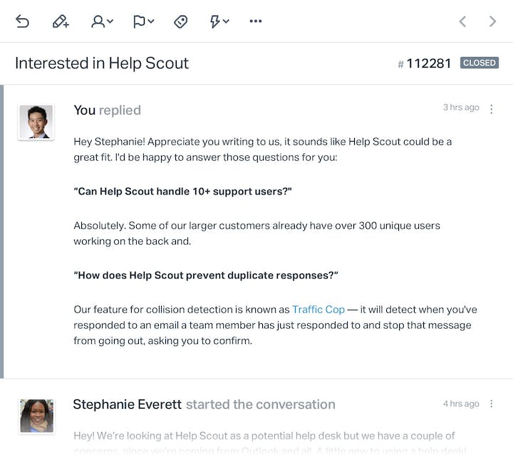 Response using bold style
