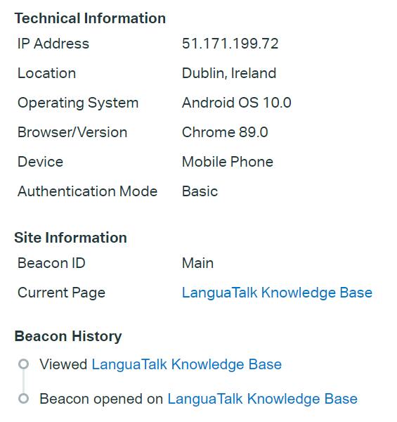 troubleshooting information in beacon